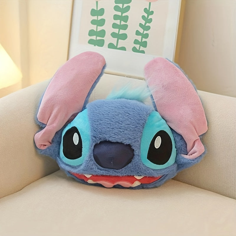 Juego de 2 Almohadas de Reposacabezas y Funda de Cinturón de Stitch – Cojín Suave y Adorable para Coche