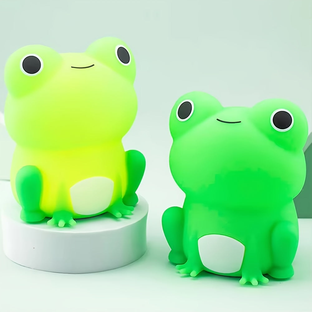 Luz Nocturna Infantil Rana LED – Suave, Recargable y con Toque Mágico