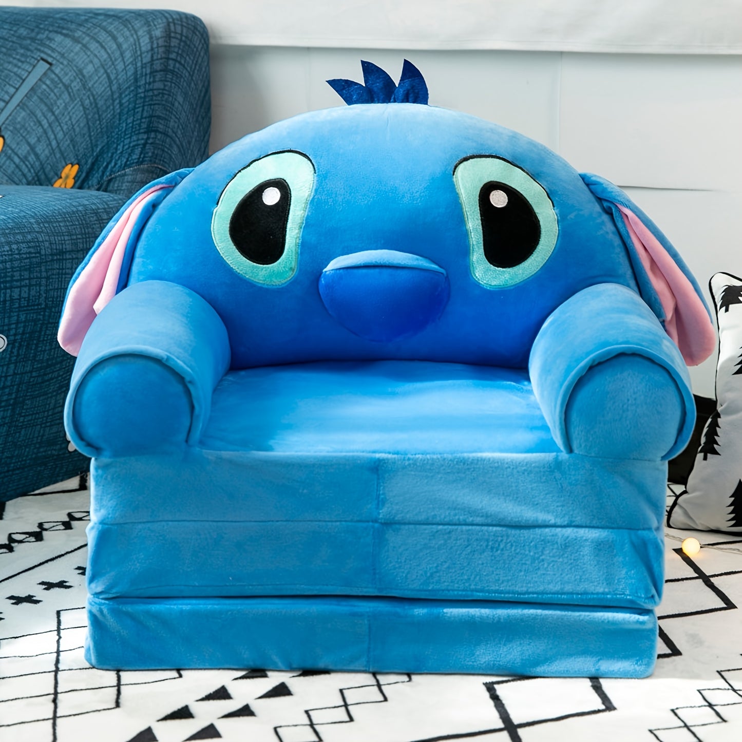 Cojín Plegable Cómodo Disney Winnie the Pooh y Stitch