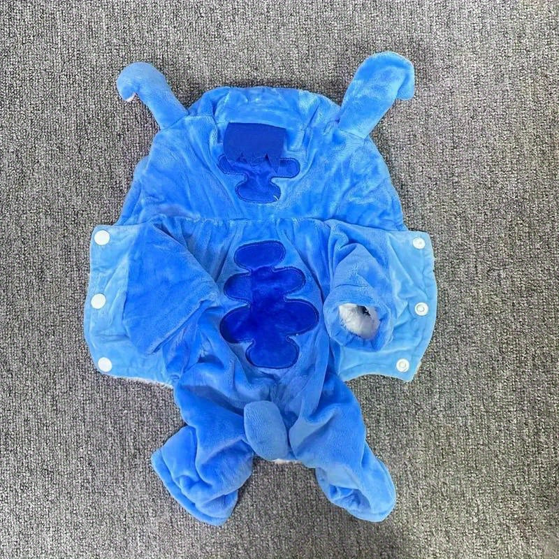 Disfraz Stitch Azul con Detalles Rosados para Mascotas