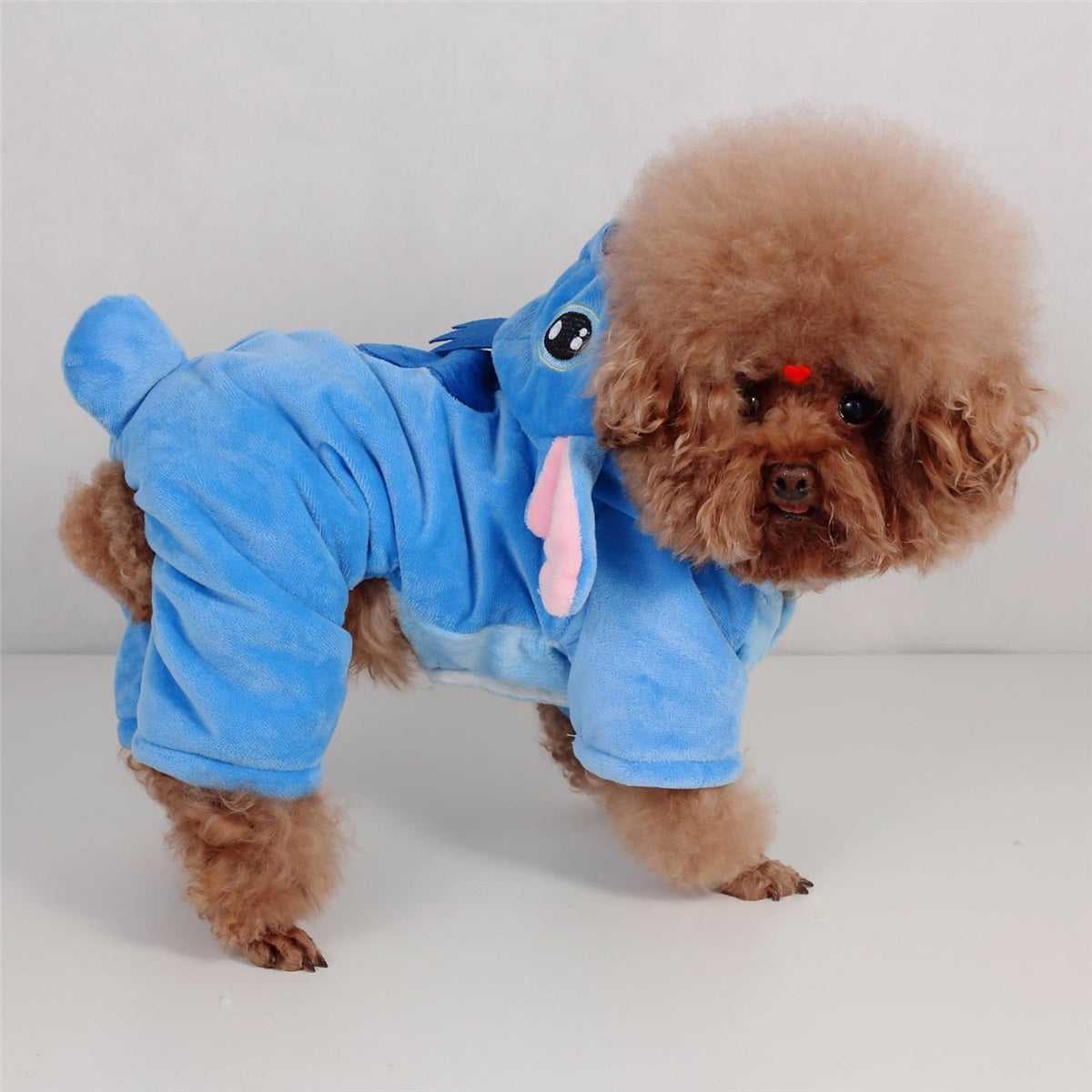 Disfraz Stitch Azul con Detalles Rosados para Mascotas