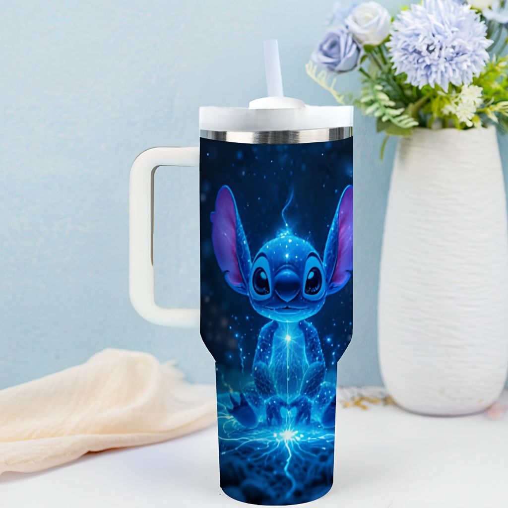 Taza Térmica de Stitch 40oz – Azul con Diseño de Cara de Stitch