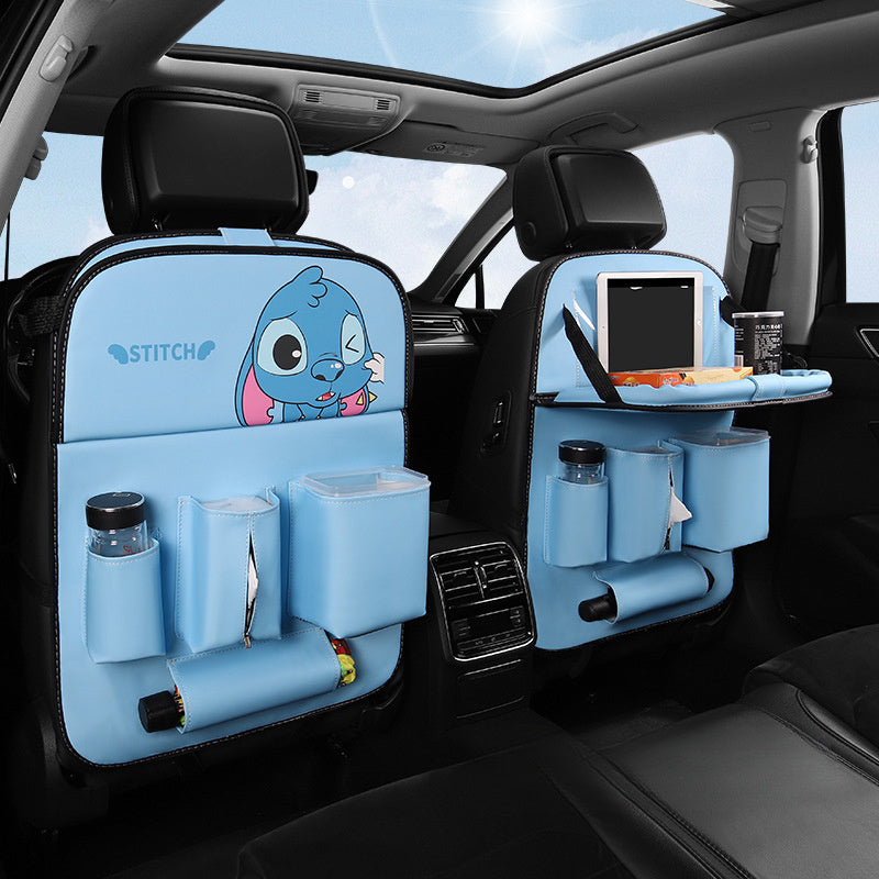 Organizador Trasero para Auto Disney Stitch con Basurero y Mesa Plegable