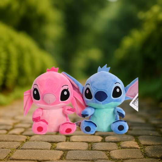 uguete de Peluche Intergaláctico Lilo & Stitch para Perros – Suave, Diseño Adorable en Rosa y Azul, Regalo Ideal de Cumpleaños para Mascotas