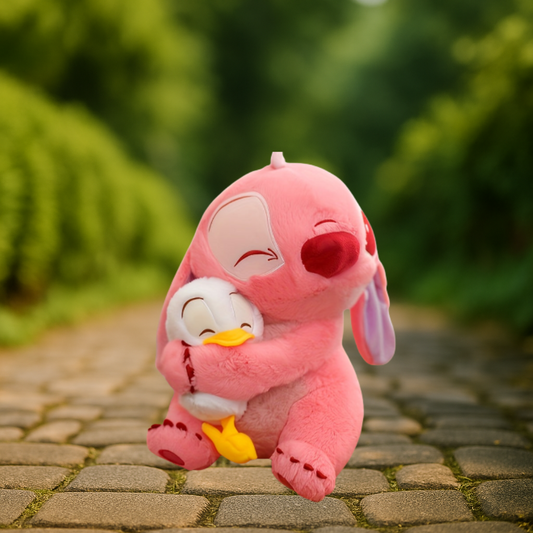 Peluche Disney Stitch Rosa con Patito –  Ideal como Regalo, Decoración o para Fans