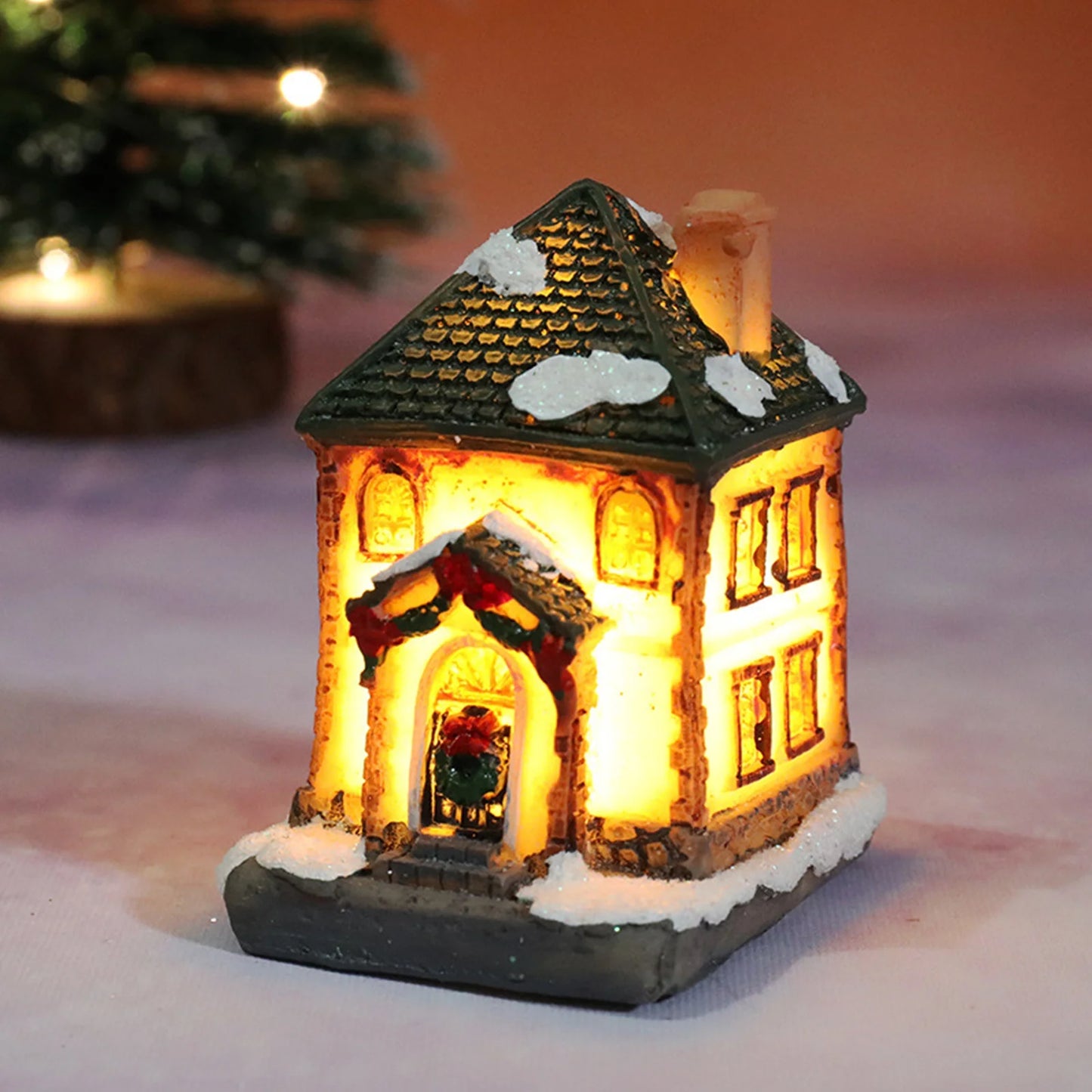 Casitas con Luz Navidad