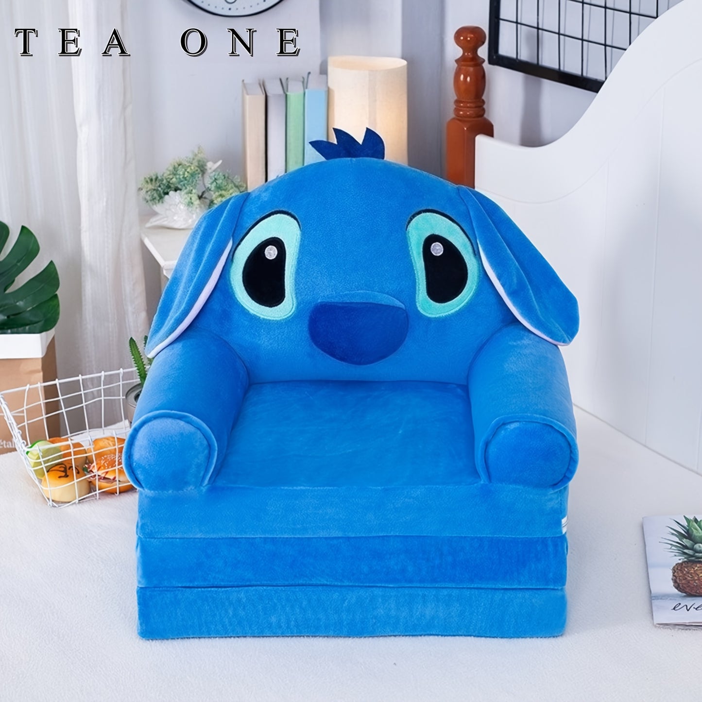 Cojín Plegable Cómodo Disney Winnie the Pooh y Stitch