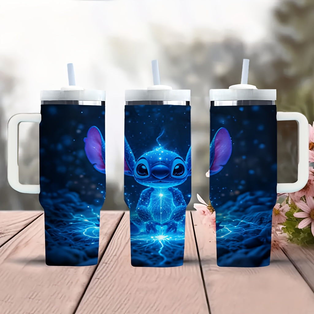 Taza Térmica de Stitch 40oz – Azul con Diseño de Cara de Stitch
